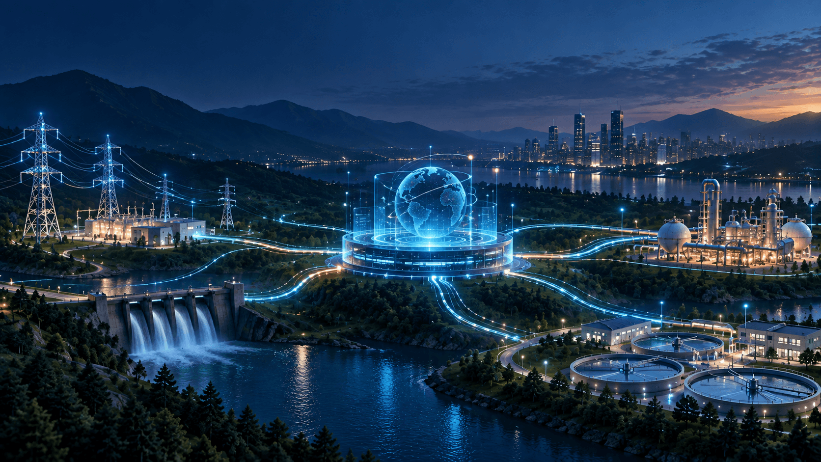Utility transmission towers with connected smart-grid data network
