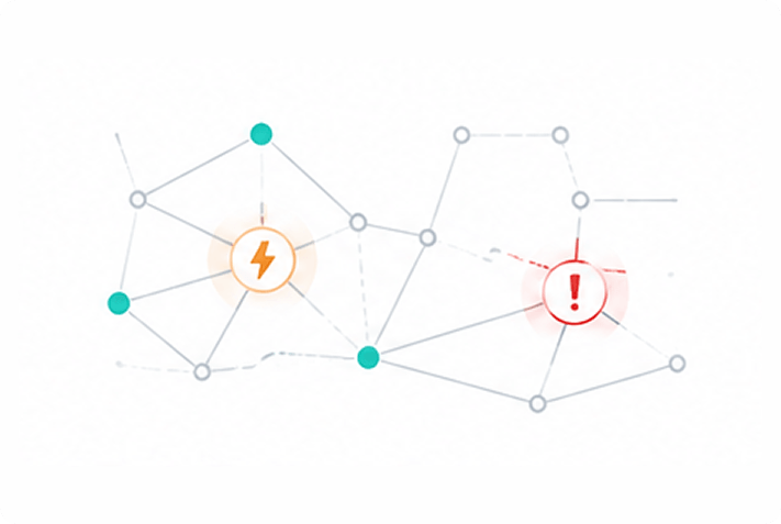 Grid and network analytics illustration